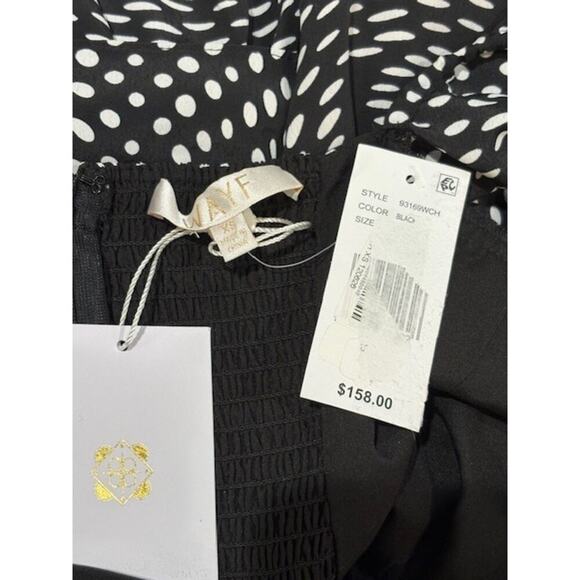 WAYF Polka Dot Print Square Neck Long Sleeve Tiered Mini Dress – Size XS – NWT - Picture 8 of 9